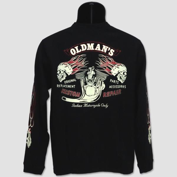 インディアン・モーターサイクル　INDIAN MOTORCYCLE　長袖ライダーＴシャツ　“SKULL FLAME” IM67901 | INDIAN MOTOCYCLE | 01