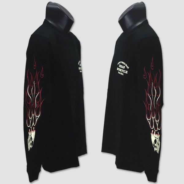 インディアン・モーターサイクル　INDIAN MOTORCYCLE　長袖ライダーＴシャツ　“SKULL FLAME” IM67901 | INDIAN MOTOCYCLE | 02