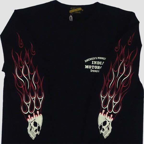 インディアン・モーターサイクル　INDIAN MOTORCYCLE　長袖ライダーＴシャツ　“SKULL FLAME” IM67901 | INDIAN MOTOCYCLE | 05