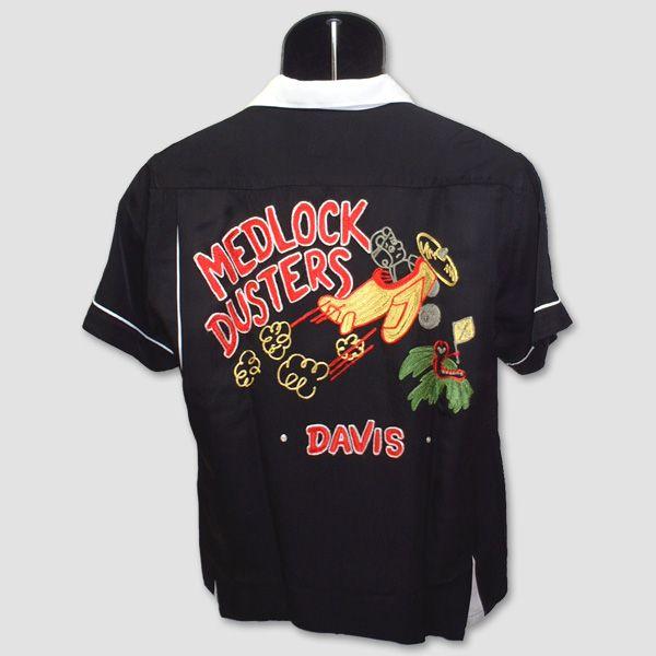 King louie Medlock Dusters ボウリングシャツ 黒 King Louie 刺しゅう・ボウリングシャツ “MEDLOCK DUSTERS