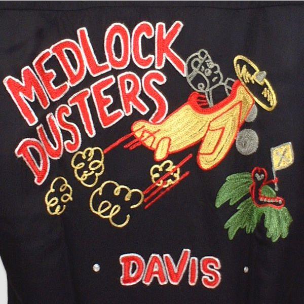King louie Medlock Dusters ボウリングシャツ 黒 King Louie 刺しゅう・ボウリングシャツ “MEDLOCK DUSTERS