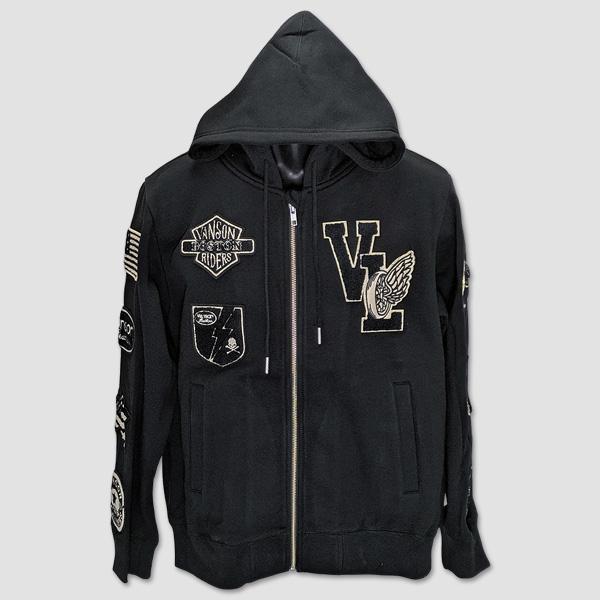 VANSON（バンソン） プレミアムライン ワッペンスウェットパーカ