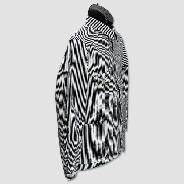 シュガーケーン　SUGAR CANE　11ozヒッコリーストライプ・ワークコート　“11oz HICKORY STRIPE WORK COAT” SC15656 | SUGAR CANE | 02