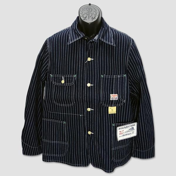 シュガーケーン　SUGAR CANE　ウォバッシュストライプ　ワークコート　“9oz WABASH STRIPE WORK COAT” SC15658 | SUGAR CANE