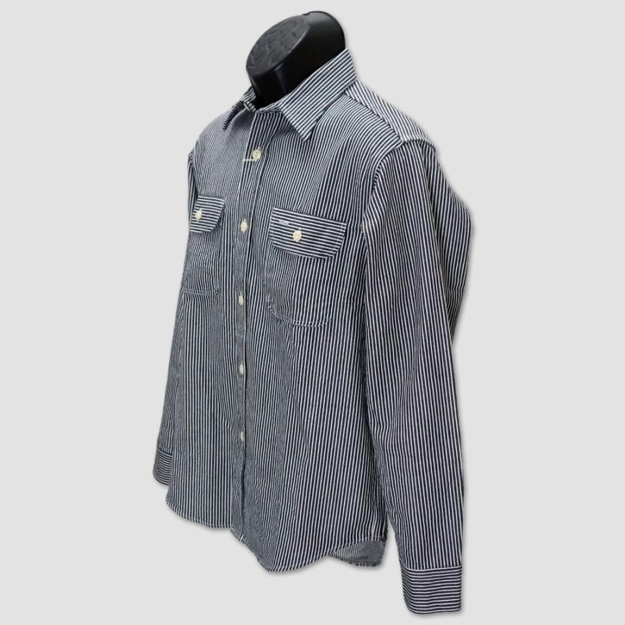 シュガーケーン　SUGAR CANE　長袖ヒッコリーストライプ・ワークシャツ　“HICKORY STRIPE L/S WORK SHIRT” SC27853 | SUGAR CANE | 03