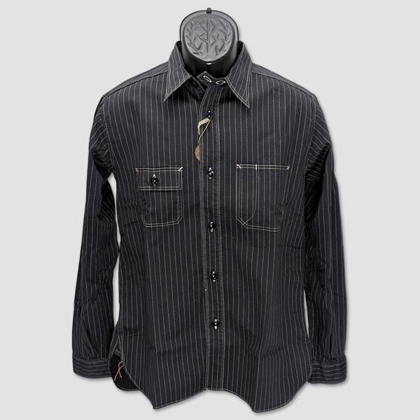 シュガーケーン　SUGAR CANE　ウォバッシュストライプ・ワークシャツ　“FICTION ROMANCE 8.5oz WABASH STRIPE L/S WORK SHIRT” SC29585 | SUGAR CANE