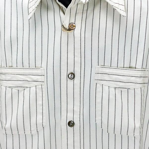 シュガーケーン　SUGAR CANE　ウォバッシュ・ストライプ半袖ワークシャツ　“8.5oz WABASH STRIPE WORK SHIRT” SC37275A | SUGAR CANE | 04