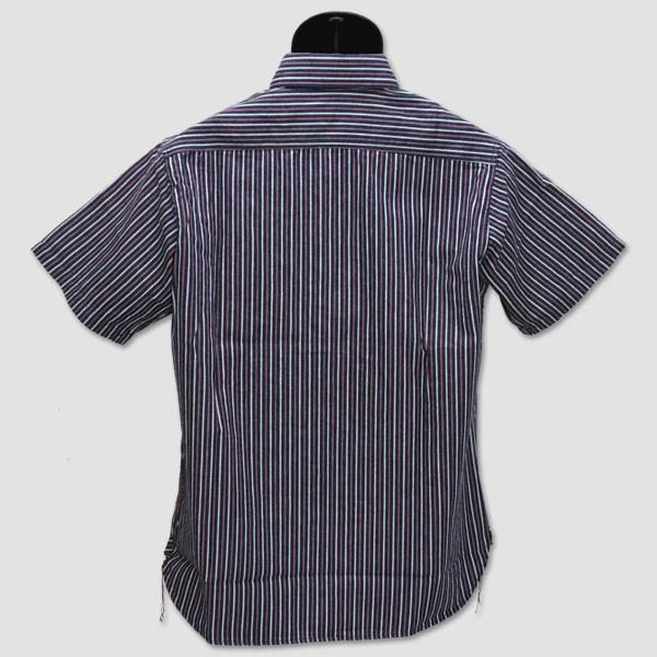 シュガーケイン　SUGAR CANE　半袖ストライプワークシャツ　“INDIGO HICKORY STRIPE S/S WORK SHIRT” SC37927 | SUGAR CANE | 01