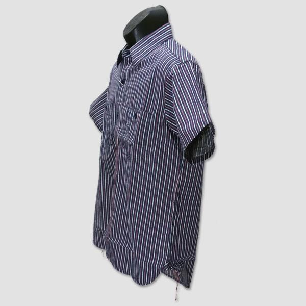 シュガーケイン　SUGAR CANE　半袖ストライプワークシャツ　“INDIGO HICKORY STRIPE S/S WORK SHIRT” SC37927 | SUGAR CANE | 03