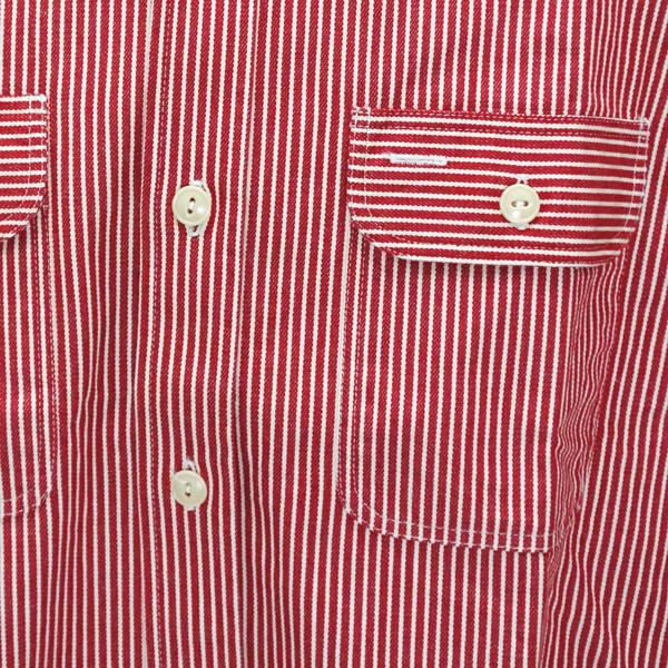 シュガーケーン　SUGAR CANE 半袖ヒッコリーストライプ・ワークシャツ　“SHORT SLEEVE STRIPE WORK SHIRT” SC37944 | SUGAR CANE | 04