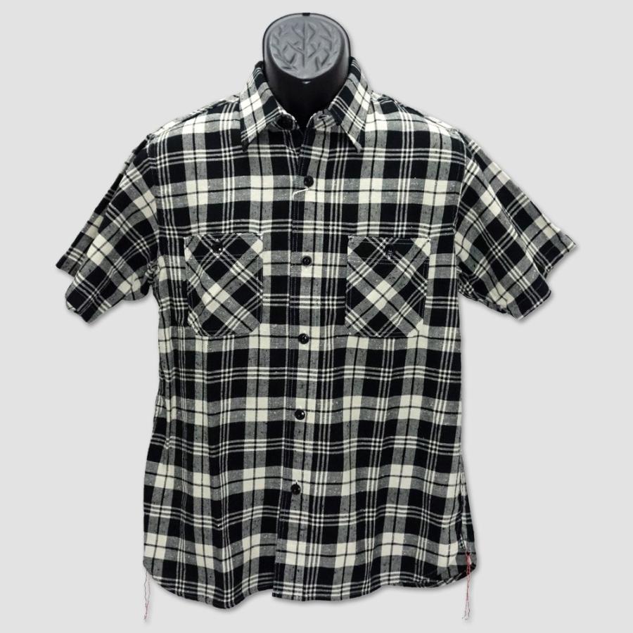 シュガーケイン　SUGAR CANE　半袖ネップツィルチェックワークシャツ　“NEP TWILL CHECK S/S WORK SHIRT” SC38158 | SUGAR CANE