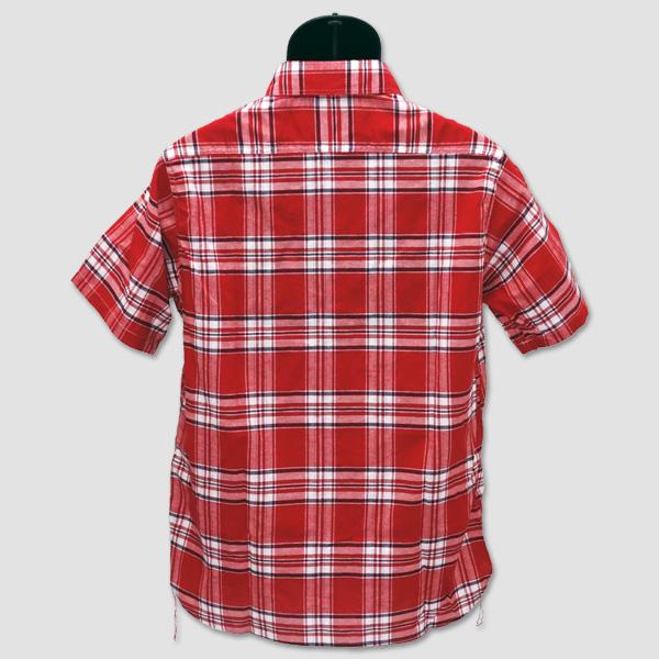 シュガーケーン　SUGAR CANE　半袖麻混マドラスチェックシャツ　“DRY COTTON LINEN MADRAS” SC38436 | SUGAR CANE | 01