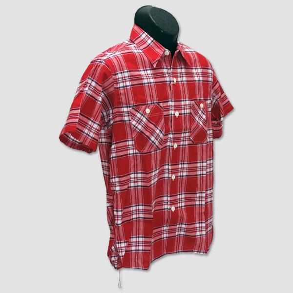 シュガーケーン　SUGAR CANE　半袖麻混マドラスチェックシャツ　“DRY COTTON LINEN MADRAS” SC38436 | SUGAR CANE | 02