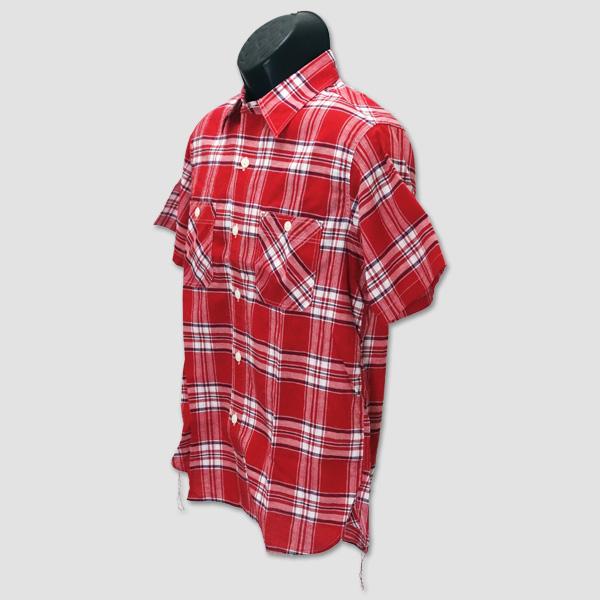 シュガーケーン　SUGAR CANE　半袖麻混マドラスチェックシャツ　“DRY COTTON LINEN MADRAS” SC38436 | SUGAR CANE | 03