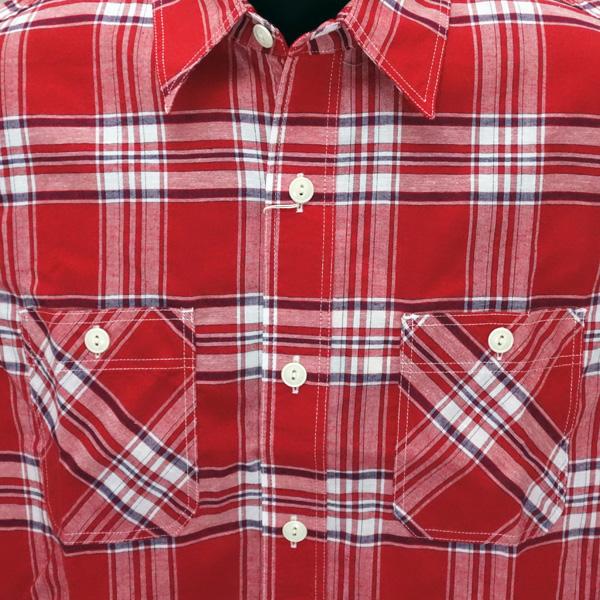 シュガーケーン　SUGAR CANE　半袖麻混マドラスチェックシャツ　“DRY COTTON LINEN MADRAS” SC38436 | SUGAR CANE | 04