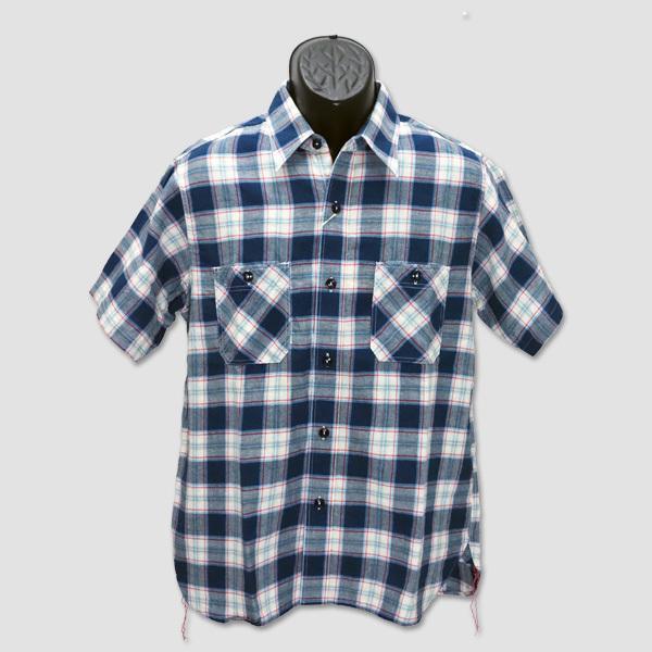 シュガーケーン　SUGER CANE　半袖チェックシャツ　“COTTON LINEN TWILL CHECK SHIRT” SC38692 | SUGAR CANE