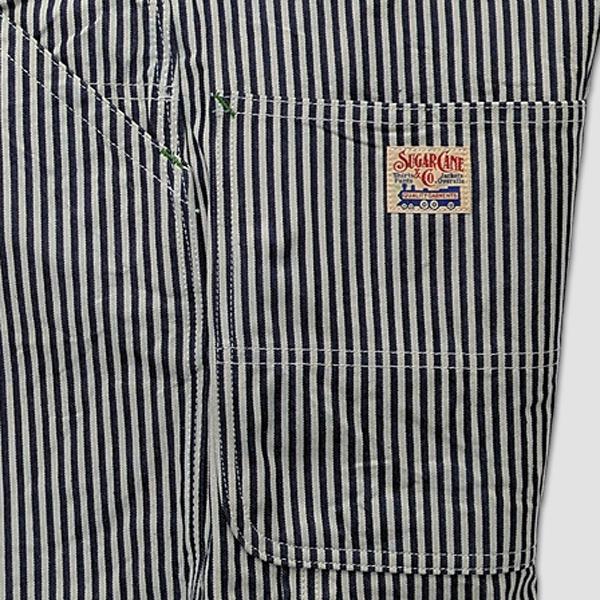 シュガーケーン　SUGAR CANE　11ozヒッコリーストライプ・ワークパンツ　“11oz HICKORY STRIPE WORK PANTS” SC42496 | SUGAR CANE | 08