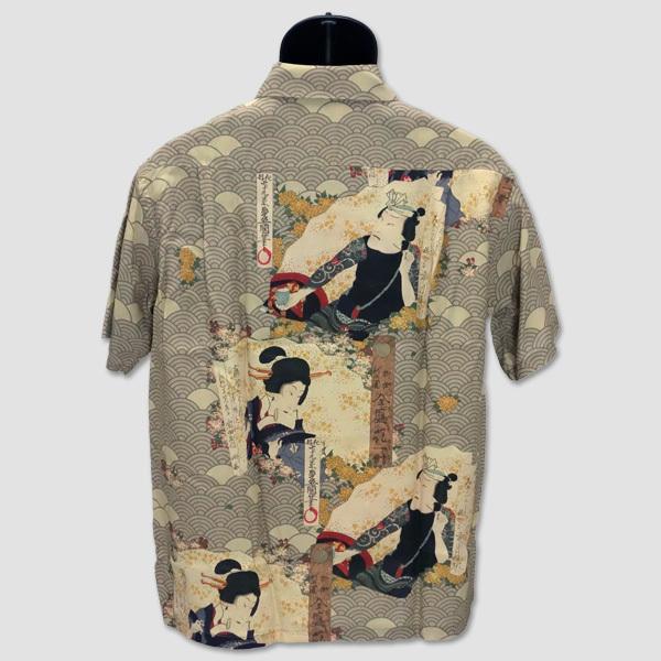 サンサーフ　SUN SURFx三代目歌川豊国 スペシャル・エディション アロハシャツ　“柳街梨園 全盛花一対(やなぎまち ぜんせいはないっつい)” SS38715 | SUN SURF | 01