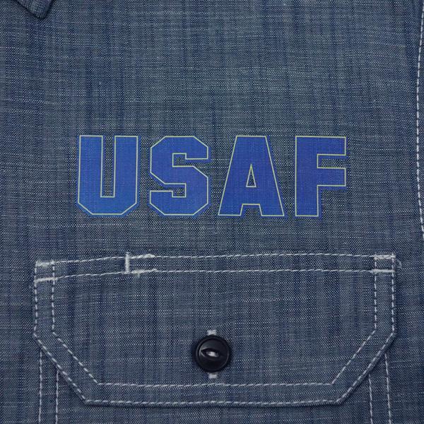 U.A.ミリタリー　“USAF” シャンブレーワークシャツ　“USAF CHAMBRAY WORK SHIRTS” UA17842 |  | 01