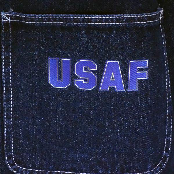 U.A.ミリタリー　“USAF” 12.0オンスデニム　ルーズフィット カバーオールジャケット　“USAF 12.0oz DENIM LOOSE FIT COVER ALL” UA74552 |  | 09