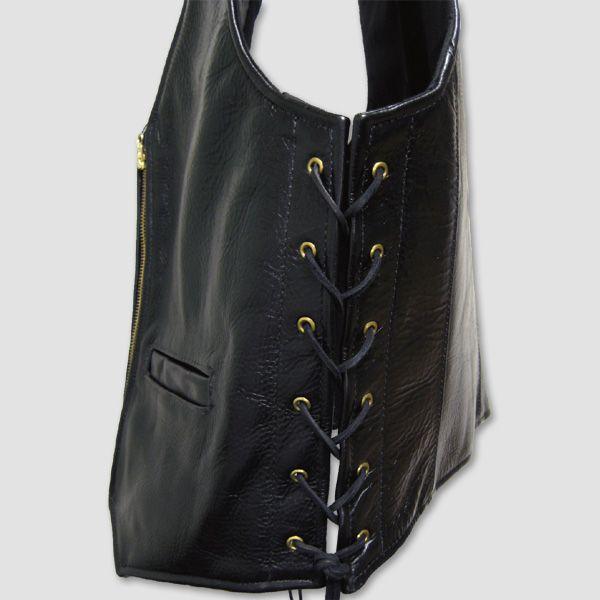 Vanson　レザーベスト“Zippered Vest with lace-up sides ”｜doing｜04