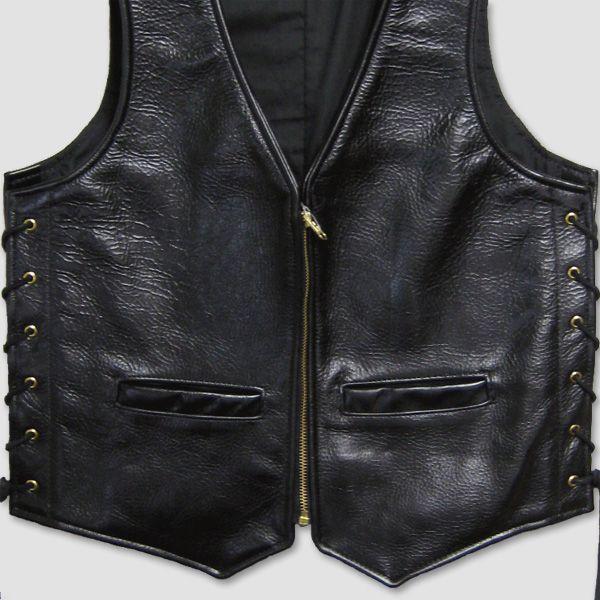 Vanson　レザーベスト“Zippered Vest with lace-up sides ” | VANSON | 04