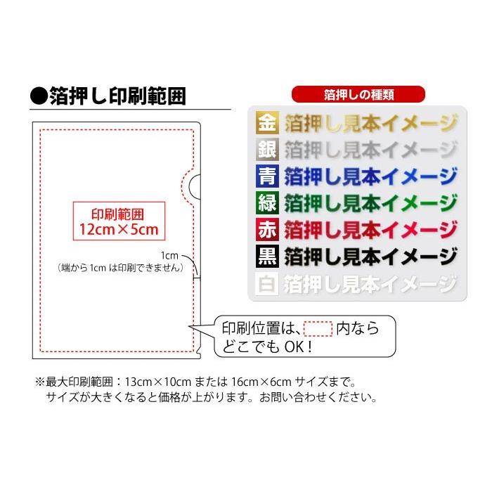 オリジナル 名入れ A4クリアファイル  箔押し 1色 印刷 3000枚セットの画像