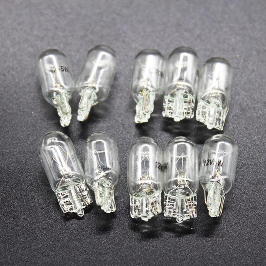 DOKEEP 50個セット T10 ステルス ハロゲン バルブ ウェッジ 透明