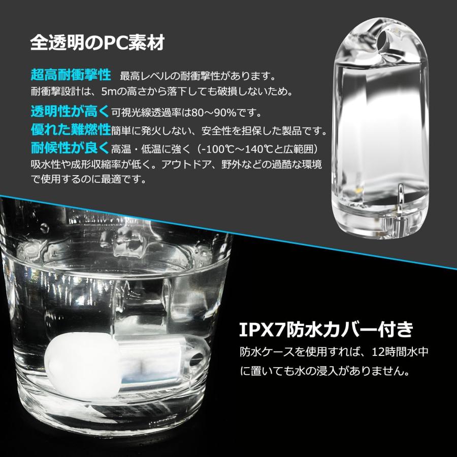 DOKEEP GD2 超ミニLEDライト 2個セット 超軽量 11g TYPE-C充電式 EDC