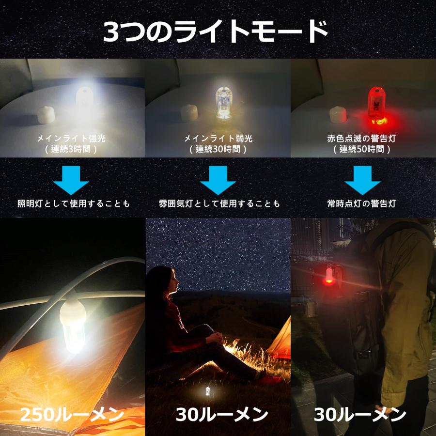 DOKEEP 4個入り 超ミニLEDライト ミニランタン 超軽量 11g USB充電式