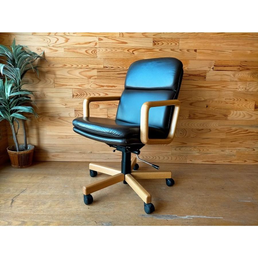 5 エグゼクティブチェア 本革 木フレーム ガス圧 事務椅子 会議 ミーティング オフィス 会長 社長 役員 重役 在宅ワークにも リサイクルタワー 通販 Yahoo ショッピング