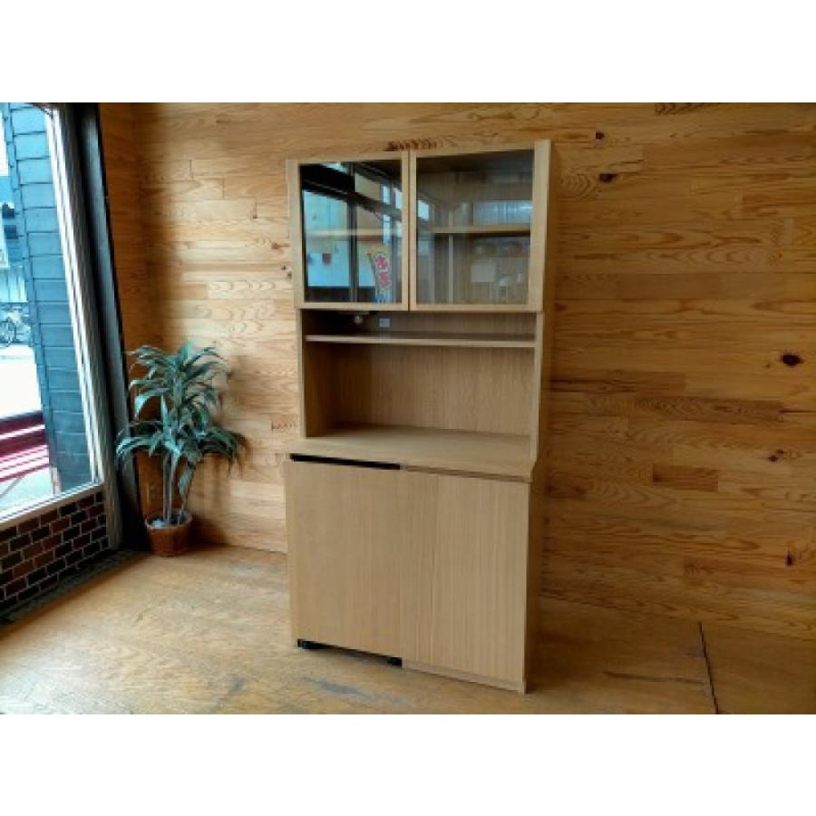 無印良品 Muji カップボード Se87ho タモ材 ワゴン付 キッチン収納 シンプル ガラス扉 ナチュラル 家具 リサイクルタワー 通販 Yahoo ショッピング