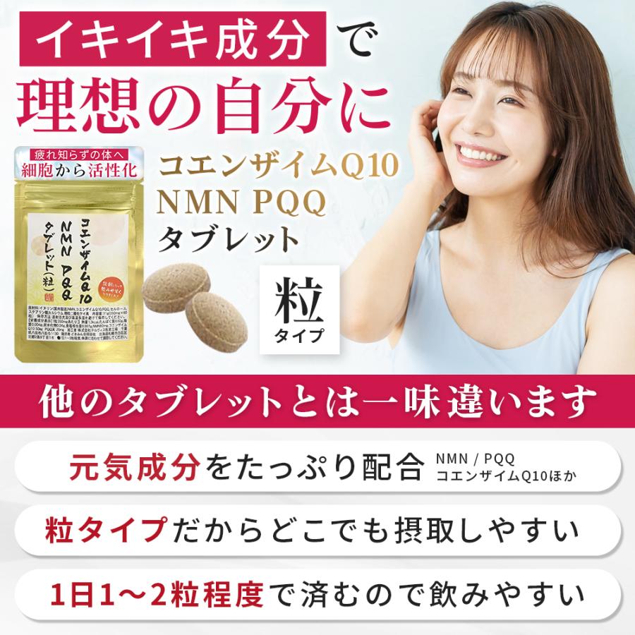 NMN PQQ Q10 60粒 1粒にNMN80mg,コエンザイムQ10 50mg PQQ末20mg配合