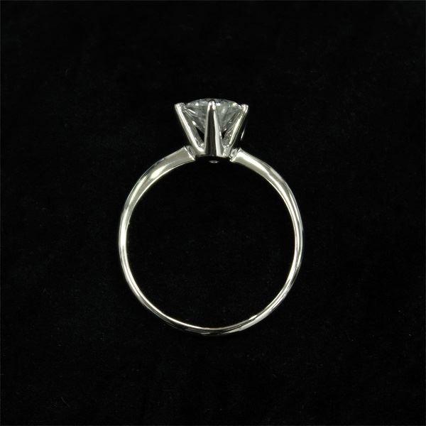 現品発送 プラチナPt900 1.0ct一粒ダイヤリング 指輪 (鑑別書付き） 15号 【KUE1565318288】(54960円)