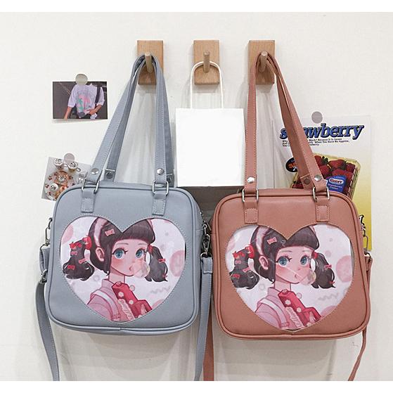 3way 痛バッグ 痛バ ハート リュック 肩掛け ショルダー フェイク