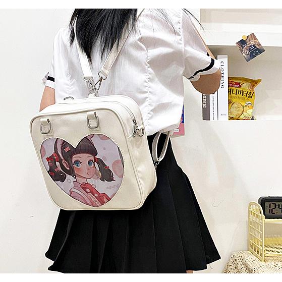 3way 痛バッグ 痛バ ハート リュック 肩掛け ショルダー フェイク