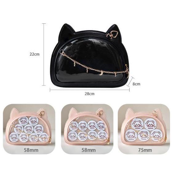 猫型 ネコ耳 痛バッグ 痛バ 小さめ ショルダー ハンドバッグ 猫型 ネコ耳 痛バッグ 痛バ 小さめ ショルダー ハンドバッグ