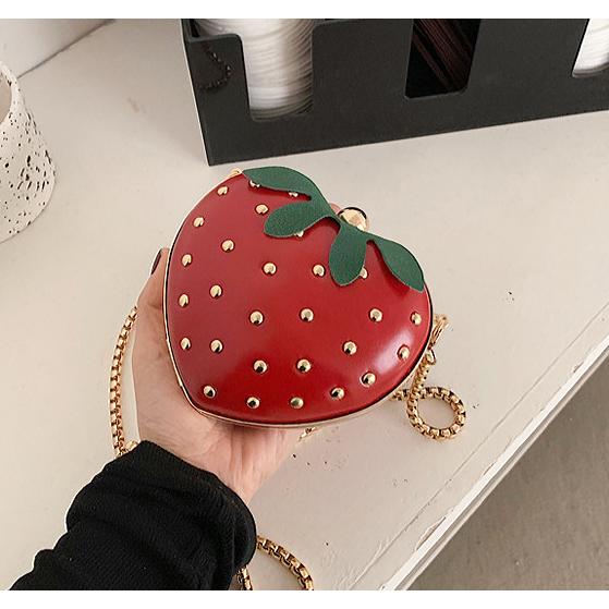 いちご イチゴ ショルダーバッグ ミニ ウォレット鞄 お財布 チェーン