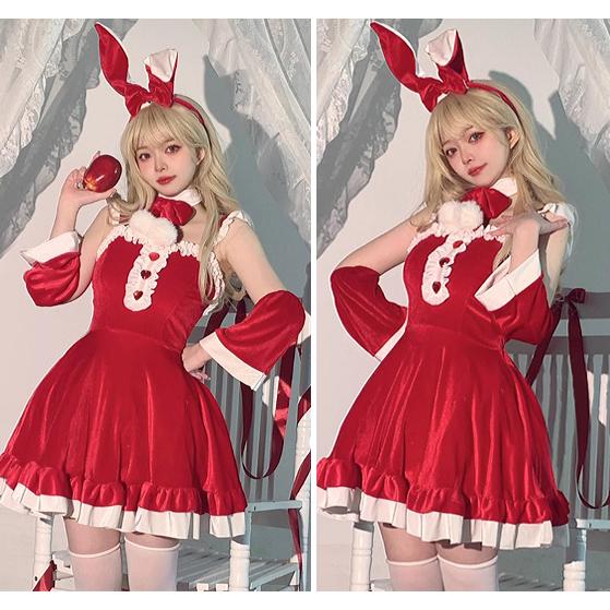 サンタ コスプレ衣装 大きいサイズ バニー コスチューム
