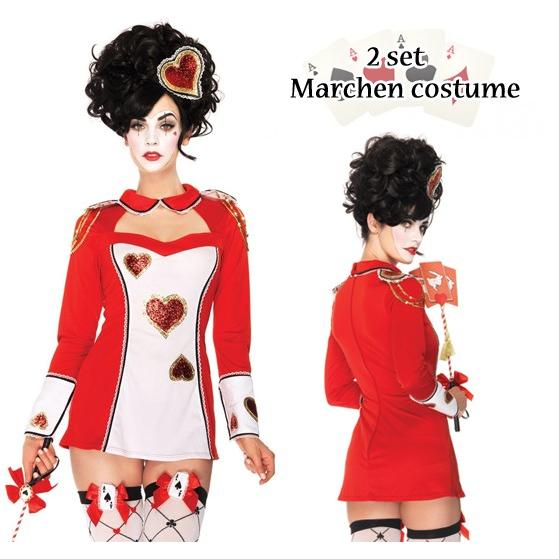 【訳あり商品】ハートの国の女王 コスプレ衣装 コスチューム ハロウィン 仮装 レディース | 