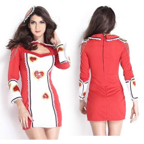 【訳あり商品】ハートの国の女王 コスプレ衣装 コスチューム ハロウィン 仮装 レディース |  | 01