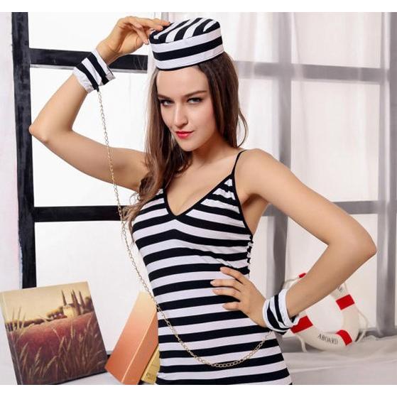 囚人服 コスプレ衣装 レディース コスチューム セクシー 囚人服 コスプレ衣装 レディース コスチューム セクシー