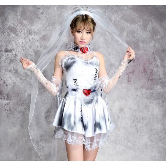 ゾンビ 花嫁 コスプレ衣装 ウェディング コスチューム おばけ ハロウィン 仮装 レディース ホラー ドレス Di 毒いちご 通販 Yahoo ショッピング