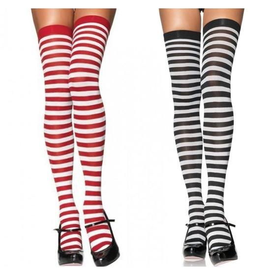 ボーダー ストライプ ニーハイソックス 靴下 レディース コスプレ用
