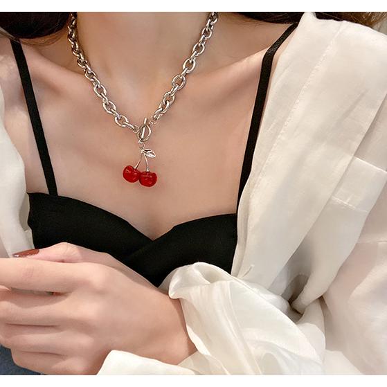 さくらんぼ ネックレス レディース チェリー 個性的 韓国 さくらんぼ ネックレス レディース チェリー 個性的 韓国