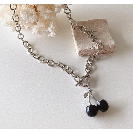 さくらんぼ ネックレス レディース チェリー 個性的 韓国 アクセサリー