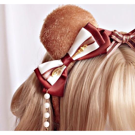 くま カチューシャ クマ耳 ロリータ ヘアアクセサリー コスプレ