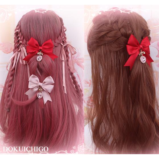 リボン バッグチャーム ヘアアクセサリー ヘアピン クリップ 量産型 