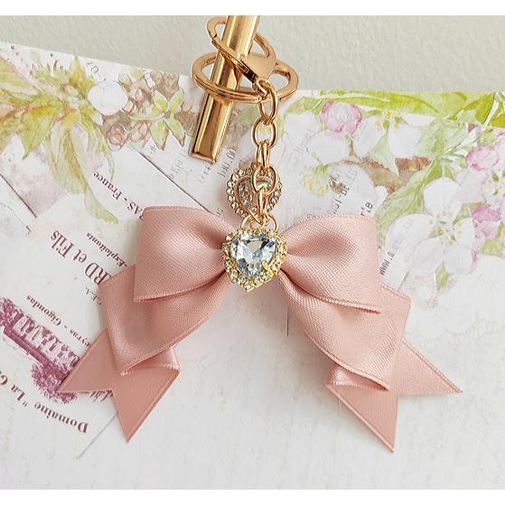 リボン バッグチャーム アクセサリー キーホルダー ビジュー 量産型