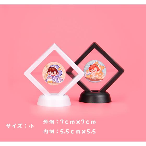 2個セット 缶バッチ アクキー スタンド ディスプレイアイテム 飾り